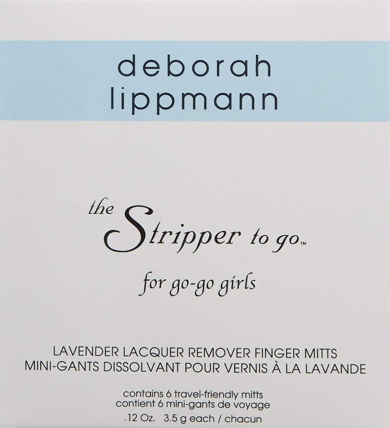 Deborah Lippmann The Stripper To Go Lavender Nail Polish Remover Mitts - 6 Travel-Friendly Packs - Image 1